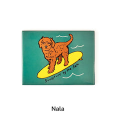 Dog on a Surfboard Magnet