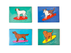 Dog on a Surfboard Magnet